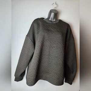 Women's Textured Knit Sweater - Black